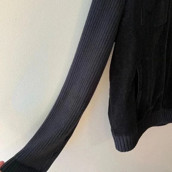 Lauren Ralph Lauren Womens Knit Corduroy Utility Jacket Zip Black‎ Size Large - Picture 4 of 7